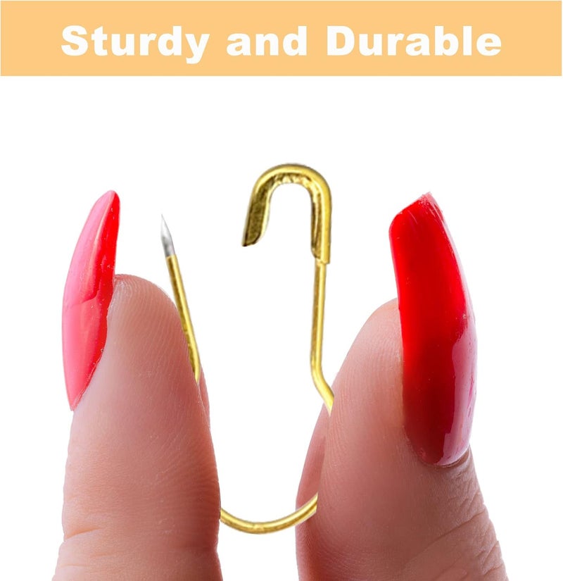 keepsweat Gold Safety Pins - Small Bulb Stitch Markers, 22mm/0.87inch Gourd Mini Pins for Clothes Tag Sewing Quilting DIY Craft Home Accessories, 120 Pcs - Image 3